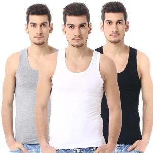 1/3 Pack Four Seasons Men's Cotton Joker Vest Teenagers Simple Fit Sports Fitness T-shirt Middle-aged Casual Sleeveless T-shirt